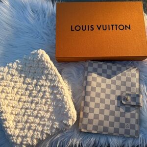 Louis Vuitton Large 6-ring Planner; Damier Azur Canvas (fits A5 paper)